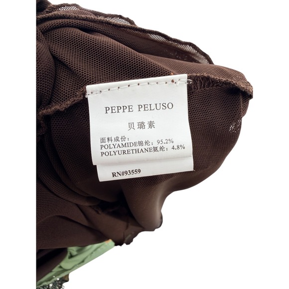 VTG Babydoll Fairy Whimsy Peppe Peluso Embellished Sheer Mesh Mini Dress M - Picture 9 of 11